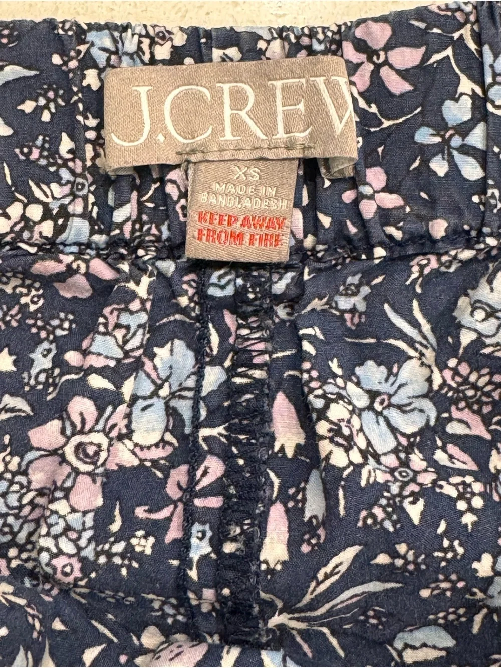 J.Crew Floral Elastic Waist Wide Leg Pajama Pants XS